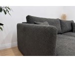 Funktionales Ecksofa in L-Form mit Ausziehfunktion und Bettkasten, Stoff ARAGON 97 Dunkelgrau, MAGNUM N2 Funktionales Ecksofa in L-Form mit Ausziehfunktion und Bettkasten, Stoff ARAGON 97 Dunkelgrau, MAGNUM N2
