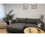 Funktionales Ecksofa in L-Form mit Ausziehfunktion und Bettkasten, Stoff ARAGON 97 Dunkelgrau, MAGNUM N2 Funktionales Ecksofa in L-Form mit Ausziehfunktion und Bettkasten, Stoff ARAGON 97 Dunkelgrau, MAGNUM N2