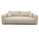 Elegante Couch 245 cm mit Schlaffunktion & Stauraum, Stoff ARAGON Beige, MAGNUM K1