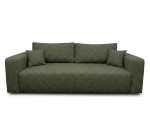 Ausziehbares Sofa mit Bettkasten & Schlaffunktion, Stoff ARAGON in Grün, MAGNUM K1