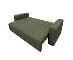 Ausziehbares Sofa mit Bettkasten & Schlaffunktion, Stoff ARAGON in Grün, MAGNUM K1