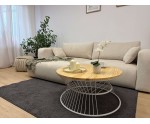 Modernes Ecksofa in L-Form mit Bettkasten und Schlaffunktion, Stoff ARAGON 03 beige, MAGNUM N1