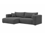 Funktionales Ecksofa in L-Form mit Stauraum und DL-Automat, Stoff ARAGON 97 dunkelgrau, MAGNUM N1 Funktionales Ecksofa in L-Form mit Stauraum und DL-Automat, Stoff ARAGON 97 dunkelgrau, MAGNUM N1