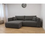 Funktionales Ecksofa in L-Form mit Stauraum und DL-Automat, Stoff ARAGON 97 dunkelgrau, MAGNUM N1 Funktionales Ecksofa in L-Form mit Stauraum und DL-Automat, Stoff ARAGON 97 dunkelgrau, MAGNUM N1