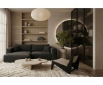 Komfortables Ecksofa in L-Form universal mit Bettkasten und Schlaffunktion, Stoff ARAGON 99 schwarz, MAGNUM N1 Komfortables Ecksofa in L-Form universal mit Bettkasten und Schlaffunktion, Stoff ARAGON 99 schwarz, MAGNUM N1