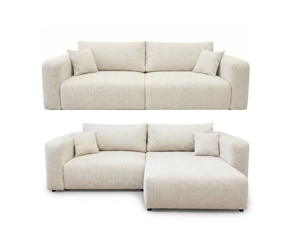 Universelles Sofa mit Eckfunktion 2-in-1 (Sofa / Ecksofa), Schlaffunktion & Bettkasten, frei stellbar, MAGNUM DUO 1