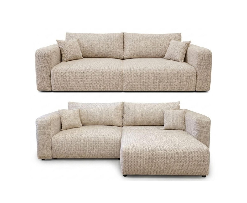 Universelles Sofa mit Eckfunktion 2-in-1 (Sofa / Ecksofa), Schlaffunktion & Bettkasten, frei stellbar, MAGNUM DUO 1