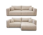 Universelles Sofa mit Eckfunktion 2-in-1 (Sofa / Ecksofa), Schlaffunktion & Bettkasten, frei stellbar, MAGNUM DUO 1