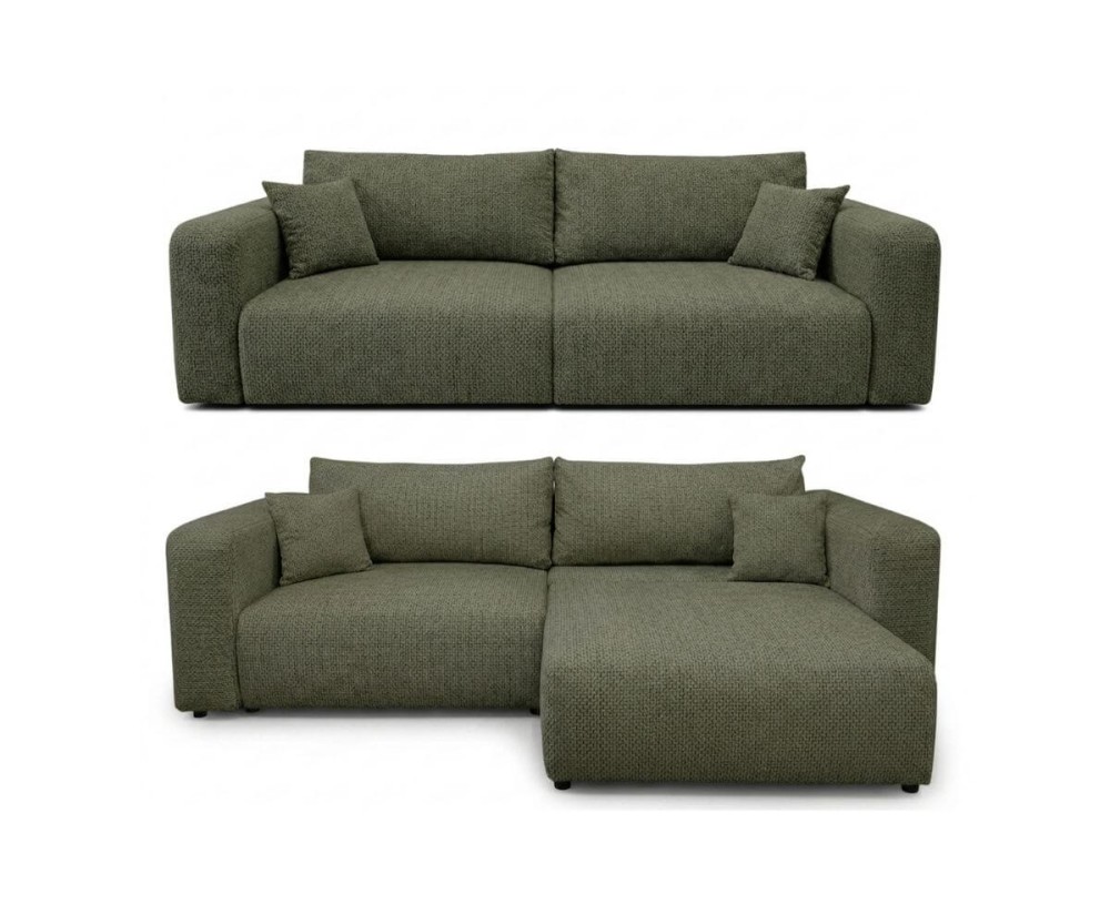 Universelles Sofa mit Eckfunktion 2-in-1 (Sofa / Ecksofa), Schlaffunktion & Bettkasten, frei stellbar, MAGNUM DUO 1