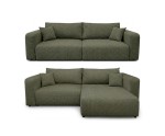 Universelles Sofa mit Eckfunktion 2-in-1 (Sofa / Ecksofa), Schlaffunktion & Bettkasten, frei stellbar, MAGNUM DUO 1