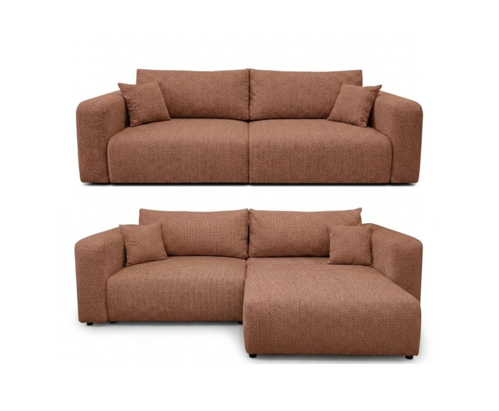 Universelles Sofa mit Eckfunktion 2-in-1 (Sofa / Ecksofa), Schlaffunktion & Bettkasten, frei stellbar, MAGNUM DUO 1