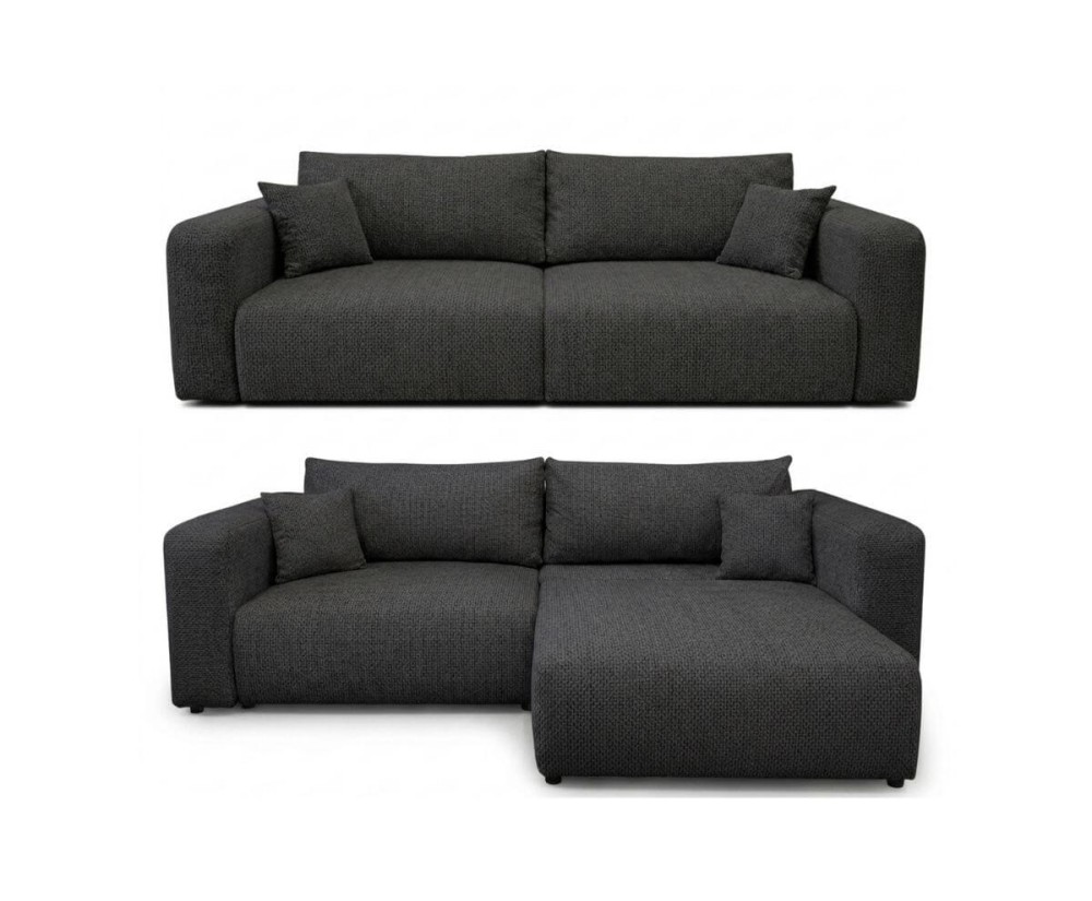 Universelles Sofa mit Eckfunktion 2-in-1 (Sofa / Ecksofa), Schlaffunktion & Bettkasten, frei stellbar, MAGNUM DUO 1