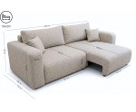 Universelles Sofa mit Eckfunktion 2-in-1 (Sofa / Ecksofa), Schlaffunktion & Bettkasten, frei stellbar, MAGNUM DUO 1