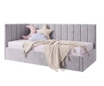 Kinderbett 90x200 mit zusätzlichem Schlafplatz und geräumiger Schublade, funktionales Ausziehbett ALVIN 01 MN
