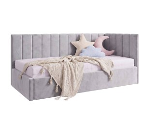Kinderbett 90x200 mit zusätzlichem Schlafplatz und geräumiger Schublade, funktionales Ausziehbett ALVIN 01 MN