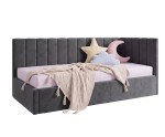 Kinderbett 90x200 mit zusätzlichem Schlafplatz und geräumiger Schublade, funktionales Ausziehbett ALVIN 01 MN