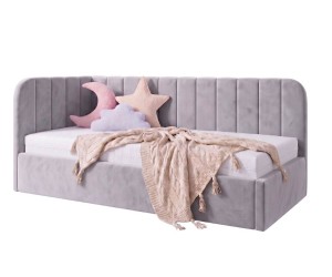 Gepolstertes Ausziehbett 100x200 mit zwei Schlafplätzen und Schublade für Bettwäsche, ALVIN 02 MN