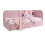Gepolstertes Ausziehbett 100x200 mit zwei Schlafplätzen und Schublade für Bettwäsche, ALVIN 02 MN