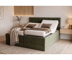 Boxspringbett 180x200 cm mit 2 verstellbaren Lattenrosten per Fernbedienung, 2 separate Bettkästen, Komfortbett PEKIN SE