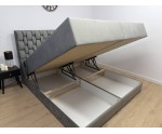 Komfortbett 200x200 cm mit 2 unabhängigen Lattenrosten, verstellbar per Fernbedienung, Boxspringbett PEKIN SE