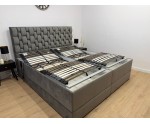 Komfortbett 200x200 cm mit 2 unabhängigen Lattenrosten, verstellbar per Fernbedienung, Boxspringbett PEKIN SE