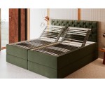 Komfortbett 200x200 cm mit 2 unabhängigen Lattenrosten, verstellbar per Fernbedienung, Boxspringbett PEKIN SE