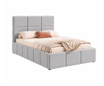 Polsterbett 90x200 cm, Einzelbett mit Bettkasten, Lattenrost mit Metallrahmen, IMPERIA S16