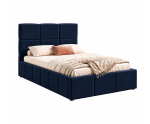 Polsterbett 90x200 cm, Einzelbett mit Bettkasten, Lattenrost mit Metallrahmen, IMPERIA S16