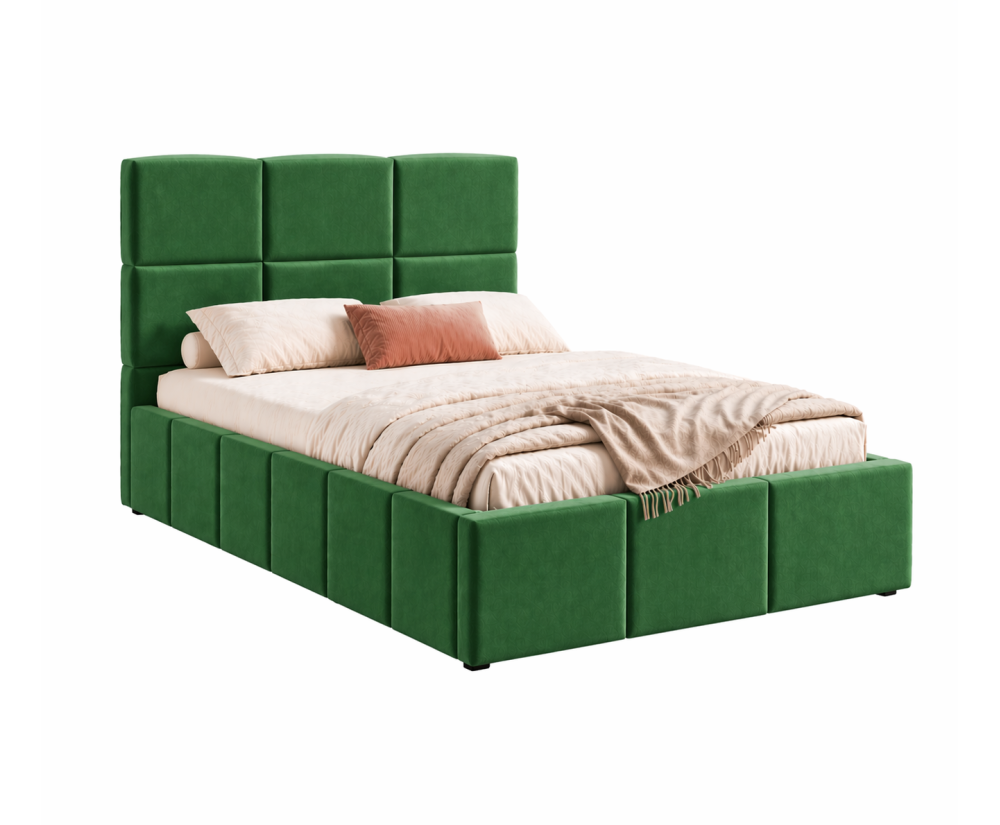 Polsterbett 90x200 cm, Einzelbett mit Bettkasten, Lattenrost mit Metallrahmen, IMPERIA S16 Polsterbett 90x200 cm, Einzelbett mit Bettkasten, Lattenrost mit Metallrahmen, IMPERIA S16