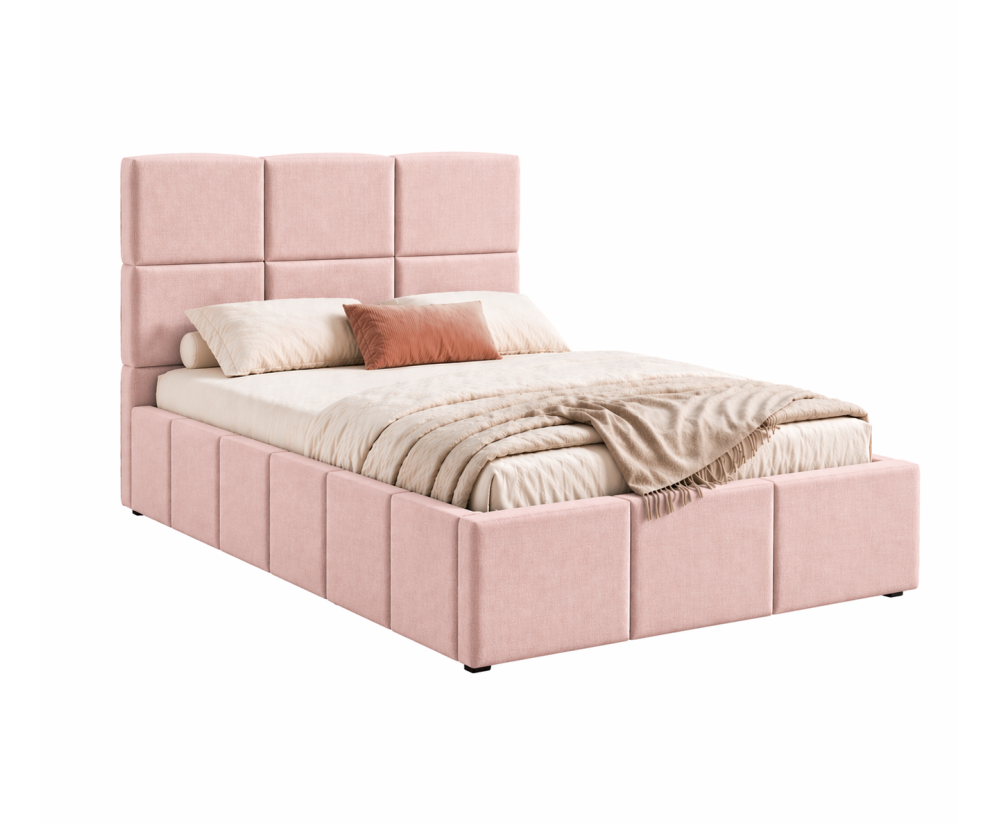 Polsterbett 90x200 cm, Einzelbett mit Bettkasten, Lattenrost mit Metallrahmen, IMPERIA S16 Polsterbett 90x200 cm, Einzelbett mit Bettkasten, Lattenrost mit Metallrahmen, IMPERIA S16