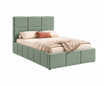Polsterbett 90x200 cm, Einzelbett mit Bettkasten, Lattenrost mit Metallrahmen, IMPERIA S16