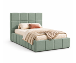 Jugendbett 100x200 cm mit Bettkasten, Lattenrost mit Metallrahmen, Polsterbett IMPERIA S16