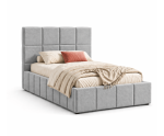 Jugendbett 100x200 cm mit Bettkasten, Lattenrost mit Metallrahmen, Polsterbett IMPERIA S16