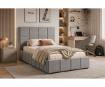 Jugendbett 100x200 cm mit Bettkasten, Lattenrost mit Metallrahmen, Polsterbett IMPERIA S16