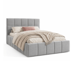 Komfortables Einzelbett 120x200 cm mit Stauraum und Lattenrost, Polsterbett mit Design, IMPERIA S16