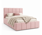 Komfortables Einzelbett 120x200 cm mit Stauraum und Lattenrost, Polsterbett mit Design, IMPERIA S16