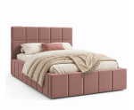 Komfortables Einzelbett 120x200 cm mit Stauraum und Lattenrost, Polsterbett mit Design, IMPERIA S16