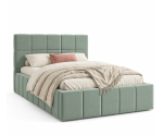 Komfortables Einzelbett 120x200 cm mit Stauraum und Lattenrost, Polsterbett mit Design, IMPERIA S16