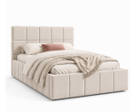 Komfortables Einzelbett 120x200 cm mit Stauraum und Lattenrost, Polsterbett mit Design, IMPERIA S16