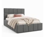 Komfortables Einzelbett 120x200 cm mit Stauraum und Lattenrost, Polsterbett mit Design, IMPERIA S16