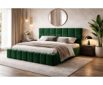 Modernes Polsterbett 140x200 cm mit Bettkasten, Lattenrost mit Metallrahmen, Doppelbett IMPERIA S16