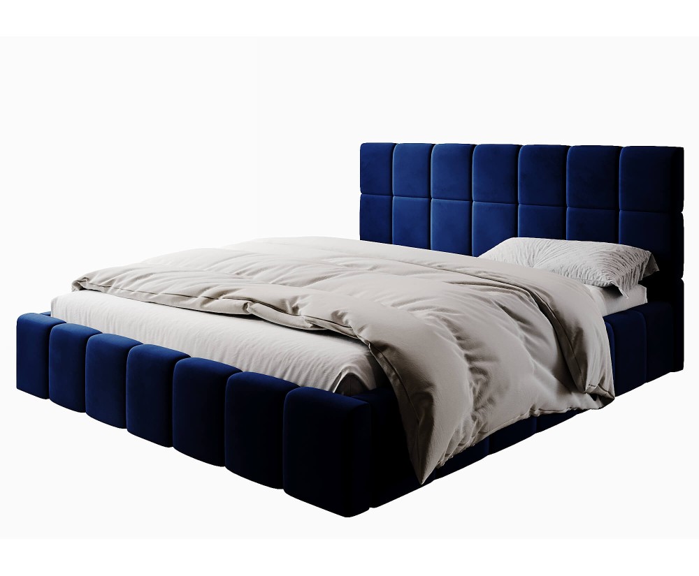 Bequemes Doppelbett 160x200 cm mit Stauraum, Lattenrost mit Metallrahmen, Farbvarianten, IMPERIA S16