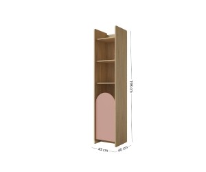 Modernes Standregal mit geschlossener Tür und offenen Ablagen NIRA 03 L/R