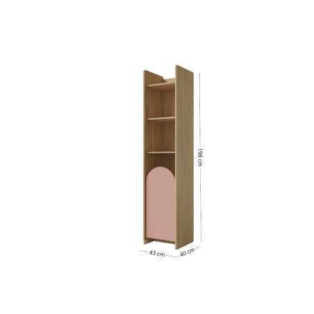 Modernes Standregal mit geschlossener Tür und offenen Ablagen NIRA 03 L/R