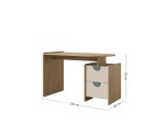 Jugend-Schreibtisch universal mit Schubladen und ovaler Tischplatte NIRA 12
