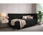 Singlebett 80x200 cm für Mädchen, Einzelbett Glamour mit Ziersteppung - Kristalle, JULIA 2M Singlebett 80x200 cm für Mädchen, Einzelbett Glamour mit Ziersteppung - Kristalle, JULIA 2M
