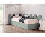 Einzelbett 90x200 cm mit Wandpaneelen 25x80 cm (x9 St.) und 15x68 cm (x7 St.), Jugendbett DIEGO SM 02 Einzelbett 90x200 cm mit Wandpaneelen 25x80 cm (x9 St.) und 15x68 cm (x7 St.), Jugendbett DIEGO SM 02