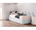 Einzelbett 90x200 cm mit Wandpaneelen 25x80 cm (x9 St.) und 15x68 cm (x7 St.), Jugendbett DIEGO SM 02 Einzelbett 90x200 cm mit Wandpaneelen 25x80 cm (x9 St.) und 15x68 cm (x7 St.), Jugendbett DIEGO SM 02