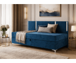 Modernes Polsterbett 100x200 cm mit Stauraum und Zierleisten Glamour, Schlafcouch MEDIOLAN 3M