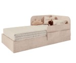 Bequemes Jugendbett 90x200 mit RAUSFALLSCHUTZ und Taschen - OLIMPIA SM 02K